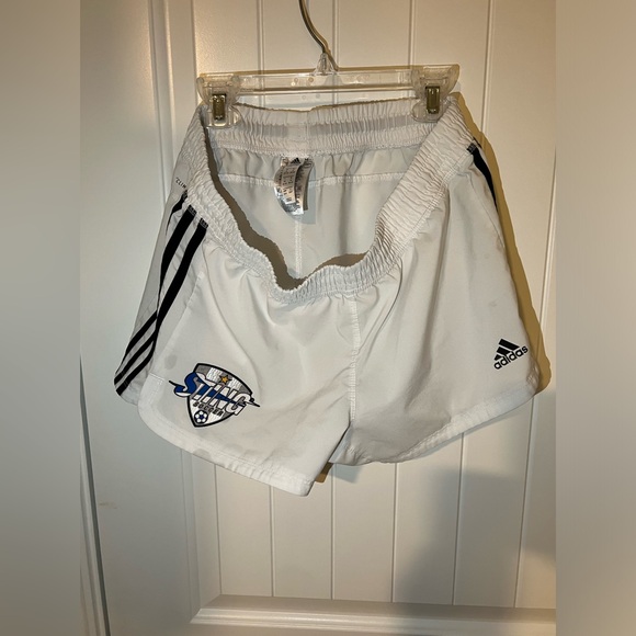 worn adidas sting soccer shorts white medium - Picture 1 of 4